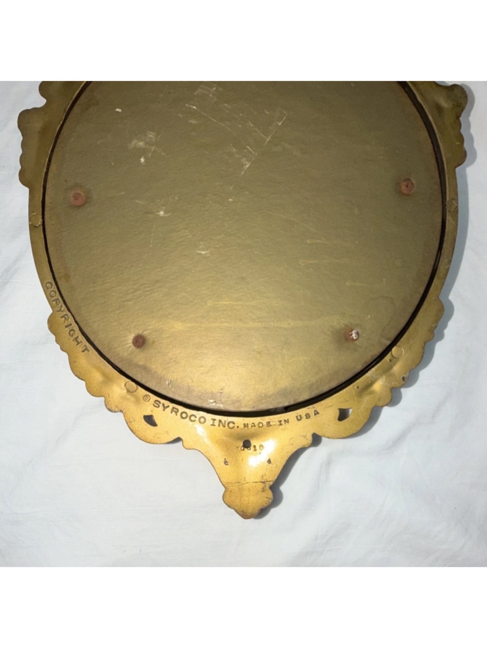 Vintage Syroco Gold American Eagle Convex Mirror - Picture 8 of 12